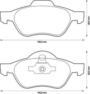 Гальмівні колодки пер. Renault Megane/Scenic/Clio 02- (ATE) Jurid 573244J