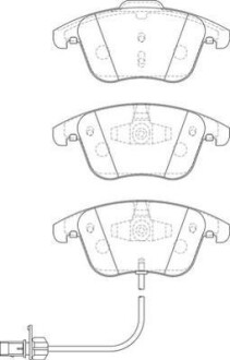 VW гальмівні колодки передн.Audi A4/5 07- Jurid 573258J