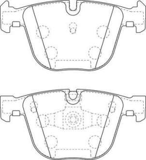 BMW гальмівні колодки задн.5 Gran Turismo F07,7 F01-04 08- Jurid 573271J