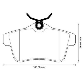 Гальмівні колодки зад. Citroen C4 09-/Peugeot 3008 09- (TRW) Jurid 573315J