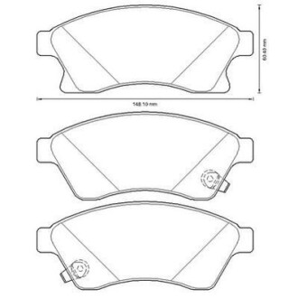 CHEVROLET гальмівні колодки передн.Aveo,Cruze,Opel Astra J 09- Jurid 573332J