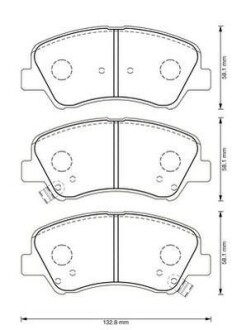 Гальмівні колодки пер. Accent/Solaris/Carens/Rio 09- (Mando) Jurid 573368J