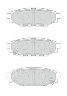 SUBARU гальмівні колодки задн. Forester,Impreza,Legacy,Outback Jurid 573380J (фото 1)