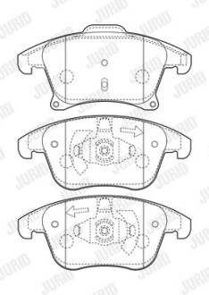 FORD колодлки гальм. передн. Mondeo 14-, Galaxy, S-Max 15- Jurid 573674J (фото 1)