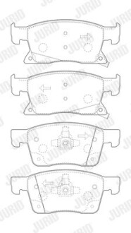 OPEL гальмівні колодки передн. ASTRA K 15- Jurid 573702J