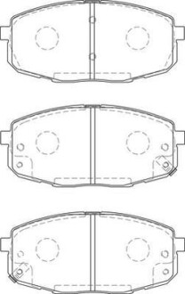 KIA гальмівні колодки передн.Carens 02-,Ceed,Hyundai i30 07- Jurid 573730J