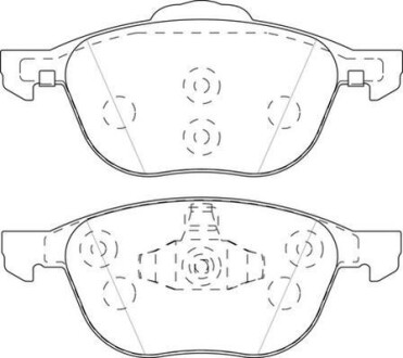 FORD гальмівні колодки передн.C-Max,Focus II,III,Kuga I,II Mazda 3,5,Volvo 03- Jurid 573753J