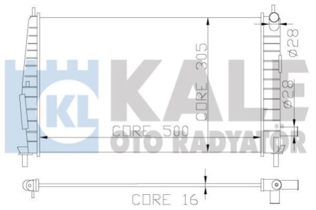 MAZDA радіатор охолодження 121,Ford Fiesta IV 1.3 95- Kale 341920