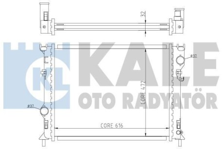 CHRYSLER Радіатор охолодження 300C 2.7/5.7 04- Kale 341940 (фото 1)