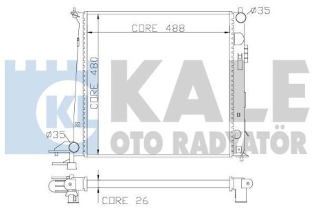 HYUNDAI радіатор охолодження ix35,Kia Sportage 1.7/2.0CRDi 10- Kale 341960