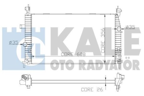 OPEL Радіатор охолодження двиг. Meriva A 1.4/1.8 Kale 342070