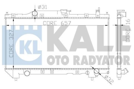 TOYOTA Радиатор охлаждения Avensis 2.0 97- Kale 342130 (фото 1)