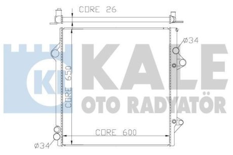 Радиатор охлаждения Toyota Fj Cruiser, Land Cruiser Radiator OTO RADYATOR Kale 342180