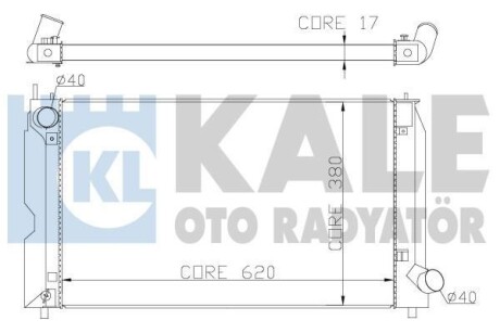 TOYOTA Радіатор охолодження двиг. Avensis,Corolla 1.4/2.0 D-4D 02- Kale 342205