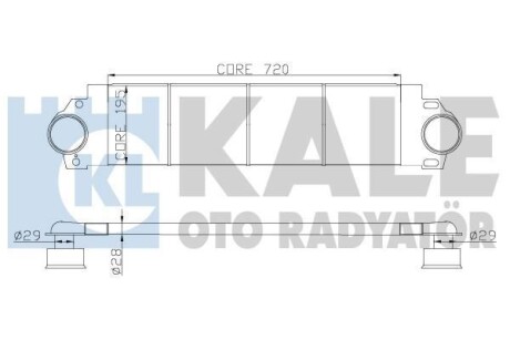 Радиатор интеркулера Volkswagen Transporter V, Transporter VI OTO Kale 343100