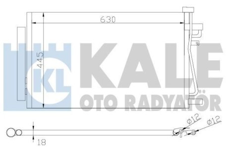 Радиатор кондиционера Chevrolet Captiva - Opel Antara, Vauxhall Antara Condenser OTO RADYATOR Kale 343310