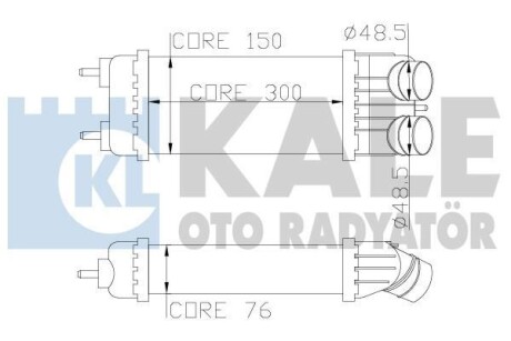 CITROEN Интеркулер C2/3,Peugeot 1007,207 1.6HDI 05- Kale 343700