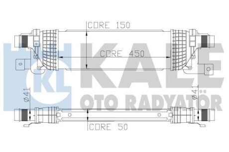 FORD Интеркулер Fiesta V,Fusion,Mazda 2 1.4/1.6TDCi 01- Kale 346800