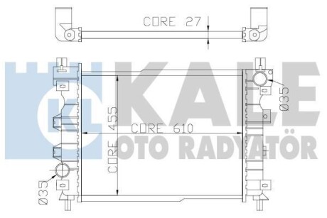 LANDROVER Радіатор охолодження Freelander 1.8/2.5 98- Kale 350800 (фото 1)