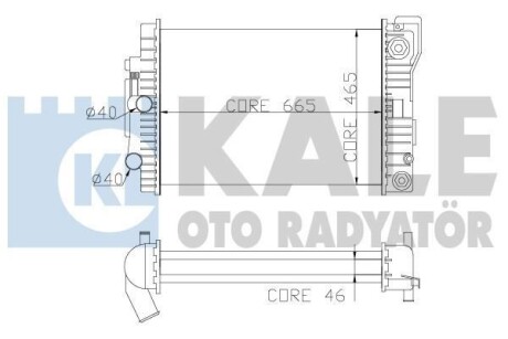 DB радіатор охолодження S-Class W140 3.2 91- Kale 351500 (фото 1)