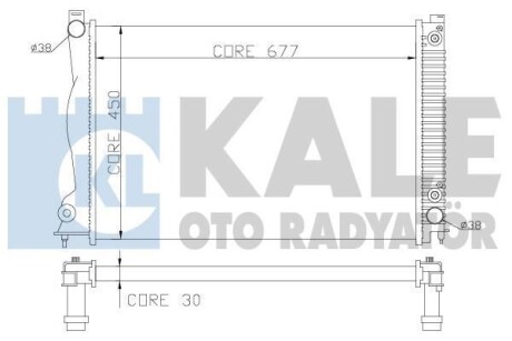 VW радіатор охолодження Audi A6 2.4/3.2 04- Kale 353200 (фото 1)