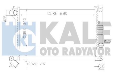 MAZDA Радіатор охолодження двиг. Mazda 626 IV,V 1.8/2.0 91- Kale 359600 (фото 1)