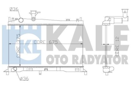 Радіатор охолодження Mazda 6 OTO RADYATOR Kale 360100 (фото 1)