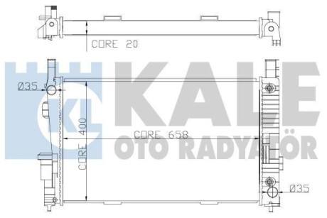 DB радіатор охолодження A-Class W169/245 1.5/2.0 04- Kale 361700 (фото 1)