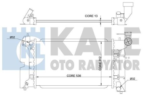 TOYOTA радіатор охолодження Corolla 1.4/1.6 01- Kale 366200