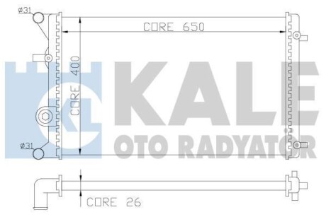 VW радіатор охолодження Audi A3,Seat,Skoda Octavia I,Golf IV,Bora Kale 366400