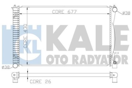 Радиатор охлаждения Audi A4, A6 - Skoda Superb I - Volkswagen Passat Radiator OTO RADYATOR Kale 367500