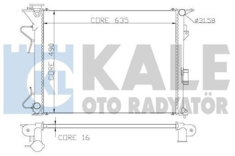 Радіатор охолодження Hyundai Grandeur, Sonata V, Kia Magentis OTO RADYATOR Kale 369800