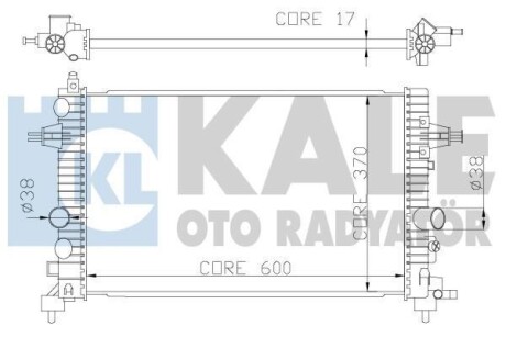 OPEL радіатор охолодження Astra H,Zafira B 1.6/1.8 Kale 371200 (фото 1)