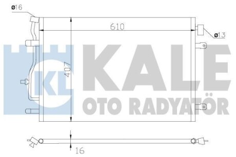 VW Радіатор кондиціонера (конденсатор) Audi A4/6 00- Kale 375700