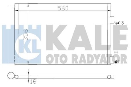 Радиатор кондиционера Citroen Belingo, C4, C4 I, C4 Picasso I OTO RADYATOR Kale 377900