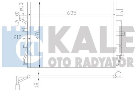 LANDROVER Радіатор кондиціонера (конденсатор) Discovery III, Range Rover Sport 2.7TD 04- Kale 378000 (фото 1)