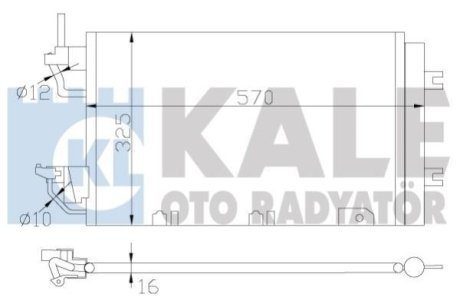 Радиатор кондиционера Opel Astra H, Astra H Gtc, Zafira B OTO RADYATOR Kale 393500