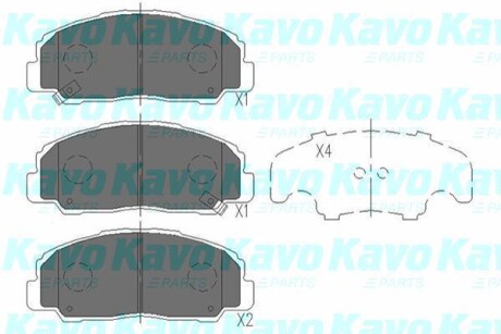 PARTS TOYOTA гальмівні колодки передн. Land Cruiser -96 KAVO KBP-1505