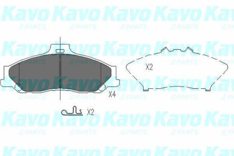 PARTS MAZDA Гальмівні колодки передн. B-serie,BT-50,Ford Ranger 1.8/3.0 96- KAVO KBP-4510