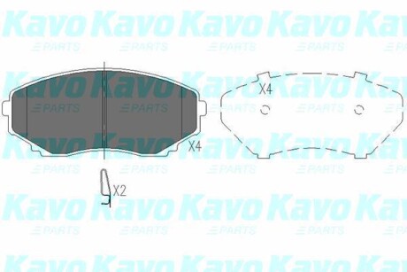 PARTS MAZDA Гальмівні колодки передн. MPV 95- KAVO KBP-4530