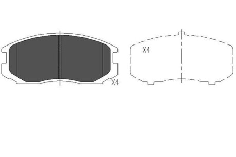 PARTS MITSUBISHI Тормозн.колодки передн.Colt,Lancer III,IV,V,VI 88-03 KAVO KBP-5505 (фото 1)