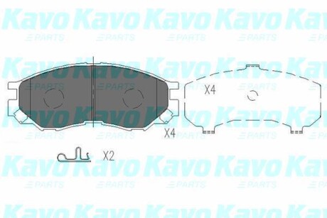 PARTS MITSUBISHI Тормозные колодки передн. Space Gear -01 KAVO KBP-5508