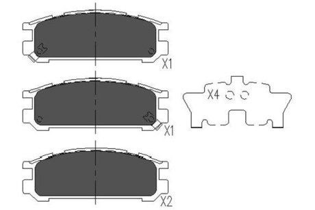 Комплект гальмівних колодок PARTS KAVO KBP-8016