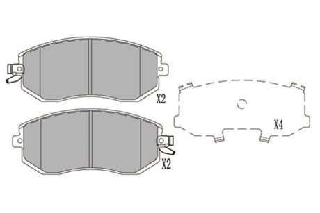 Комплект гальмівних колодок PARTS KAVO KBP-8025 (фото 1)