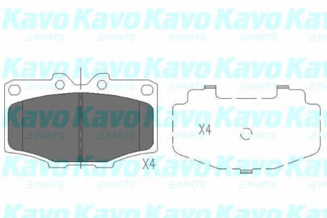 PARTS TOYOTA гальмівні колодки передн. Land Cruiser -96 KAVO KBP-9028