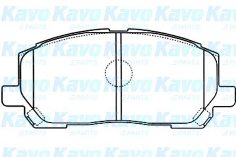 PARTS TOYOTA Гальмівні колодки передн. Lexus RX 00- KAVO KBP-9137 (фото 1)