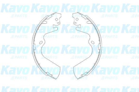 PARTS HYUNDAI Комплект гальмівних колодок GALLOPER II (JK-01) 2.5 TD 98-03, H-1 / STAREX (A1) 2.4 03-04 KAVO KBS-3403