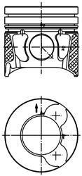 Поршень з кільцями PSA 85,6 DW10UTED4 2.0HDi 16V 2003- (KS) KOLBENSCHMIDT 99700610 (фото 1)