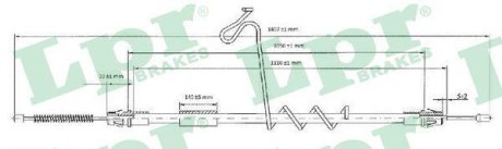 Трос ручного гальма LPR C0293B
