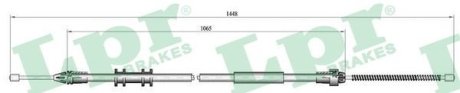 Трос ручного гальма LPR C0702B